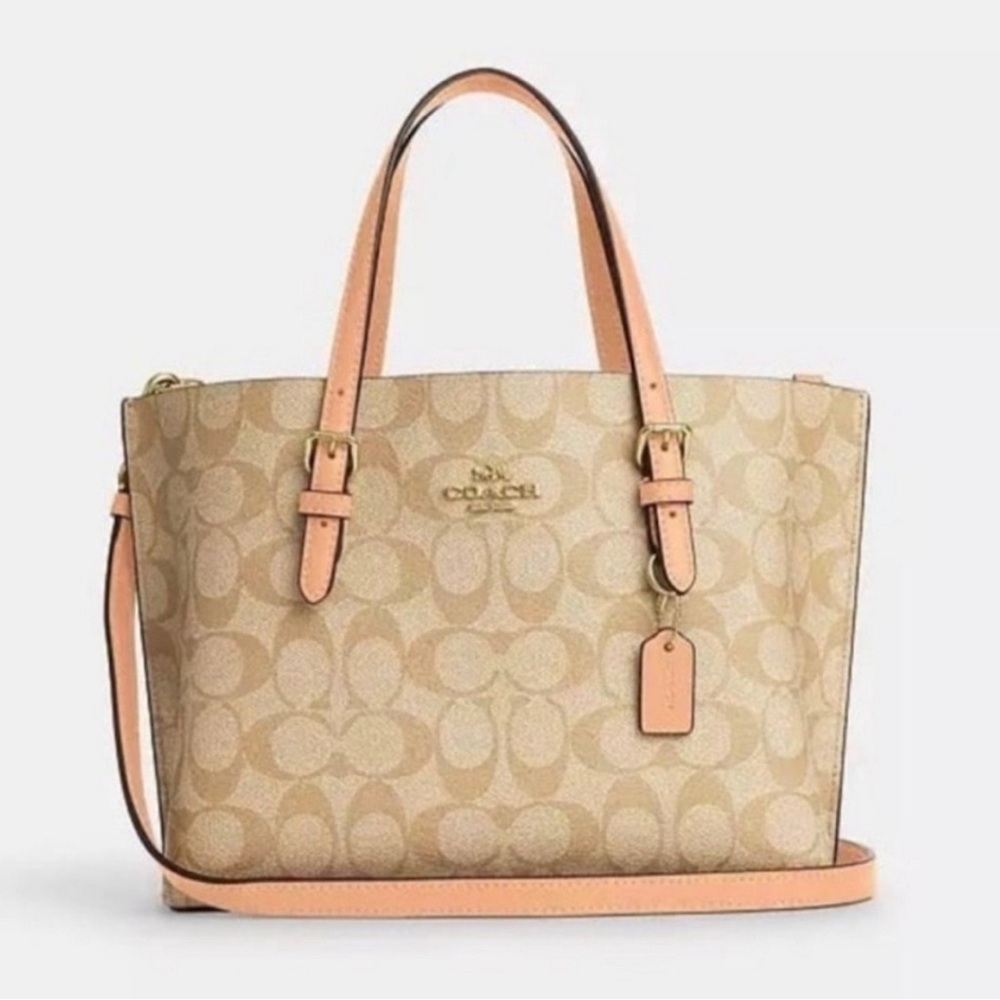 NWT Coach Mollie Tote Bag 25 In Signature Canvas